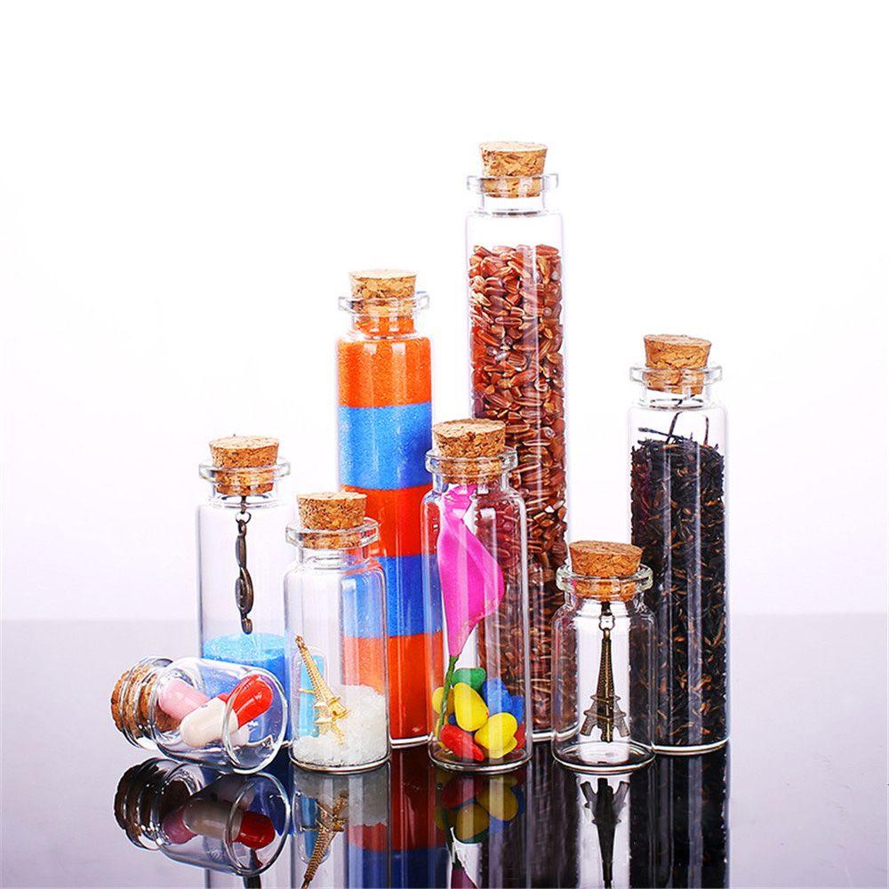 1 10 Lọ Điều Ước Mini Bằng Thủy Tinh Rỗng Kèm Nút Bần