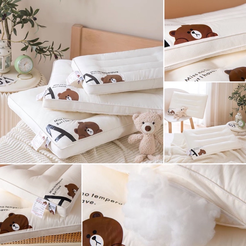 Ruột gối gấu nhập khẩu chất vải cotton linen cực kì thoáng khí thấm hút mồ hôi