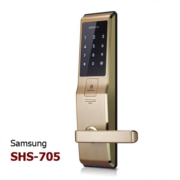 Khóa cửa vân tay,mật mã Samsung H705 Gold