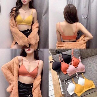 Áo Ngực Nữ * Áo Bra Bralette Cotton Thun Gân Mẫu Mới Mã 901
