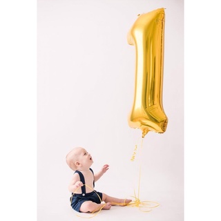 Bong bóng số tuổi sinh nhật màu vàng gold 70cm BSO23