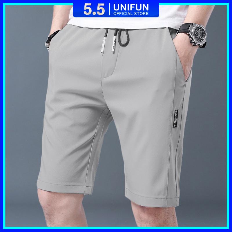 Quần short nam thể thao đẹp UNIUFUN mã TT10 Quần đùi nam mùa hè nam dáng lửng thun trơn vải gió co giãn có dây rút