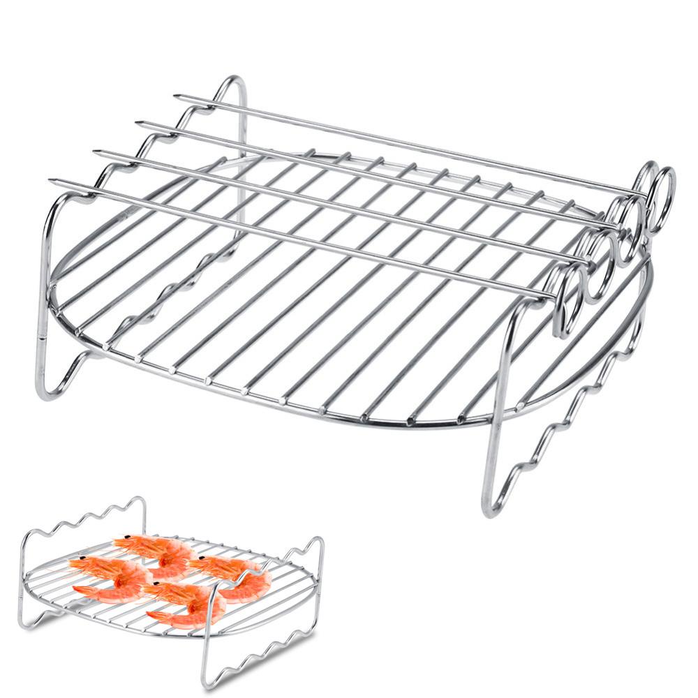 Giá Đỡ Nướng BBQ Hai Tầng Bằng Thép Không Gỉ 8 inch