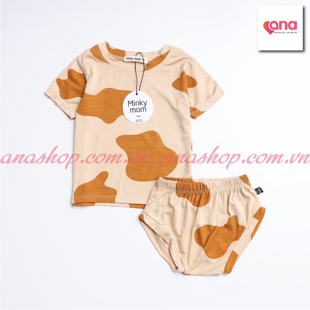 Bộ Bò Sữa Cộc Ngắn Tay thun lạnh Minky Mom [Hot] Đồ bộ em bé gái bé trai quần áo trẻ em sơ sinh BỘ CHIP BÒ SỮA Minky Mom