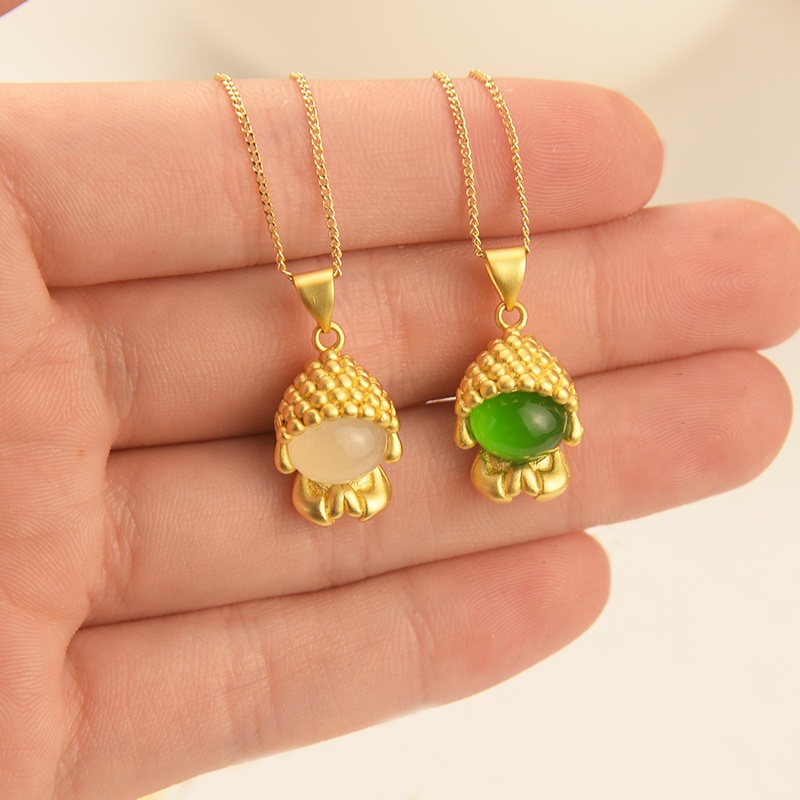 Mặt Dây Chuyền Hình Phật Bằng Vàng Dễ Thương