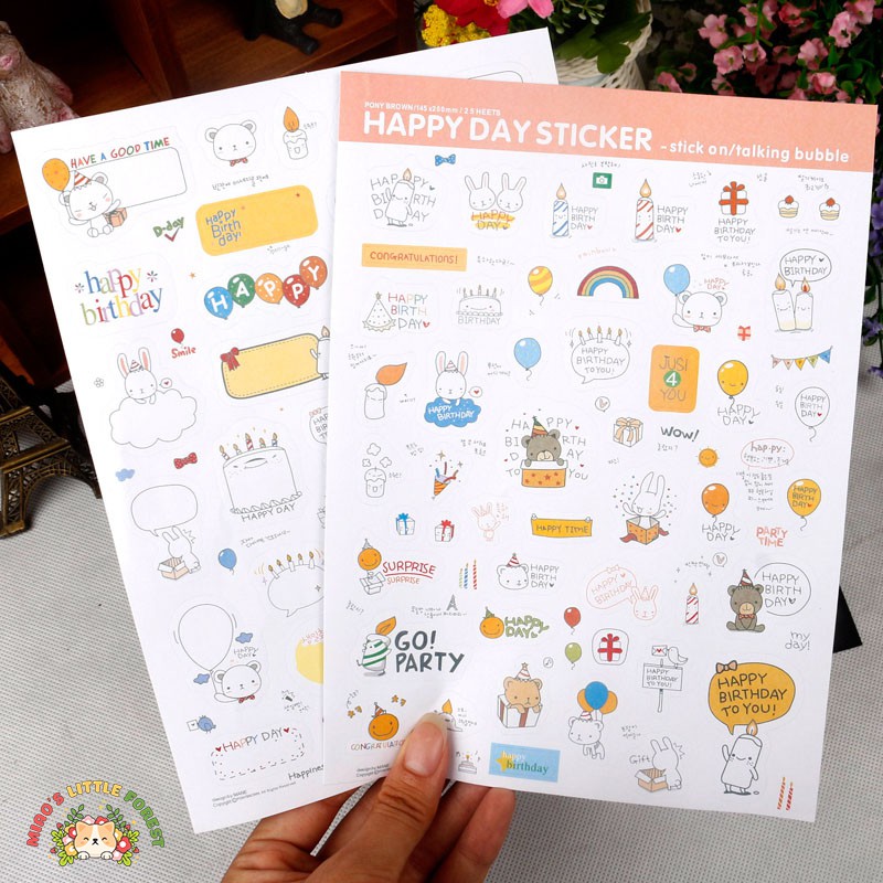 STICKER 2 TẤM HAPPY DAY | MST230