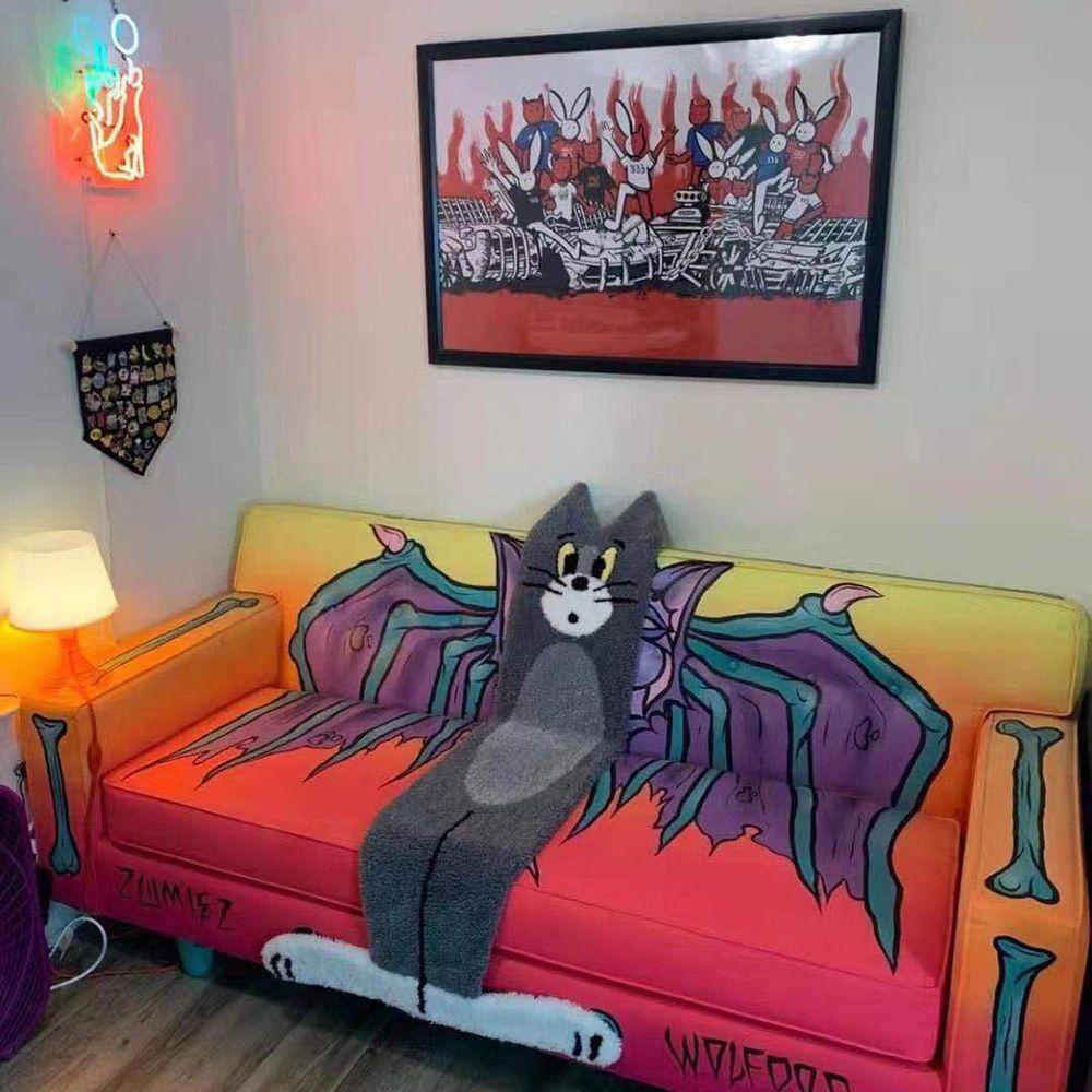 Thảm Lót Cầu Thang Hình Mèo Tom Vui Nhộn