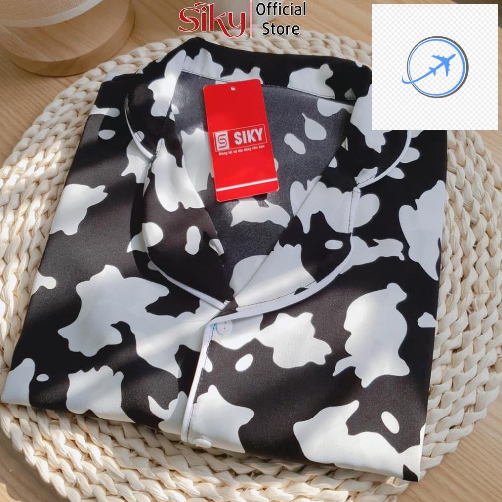 👚👗 Bộ ngủ pijama SIKY bò sữa lụa hàn 👚👗
