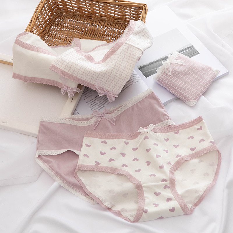 Quần Lót Cotton Màu Nhẹ Nhàng - Quần Lót Nữ Cạp Vừa, Mềm Mịn AMYBRA L110