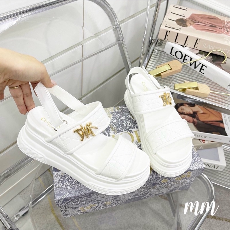 Sandal dior đế cao 5p quảng châu full box giá rẻ