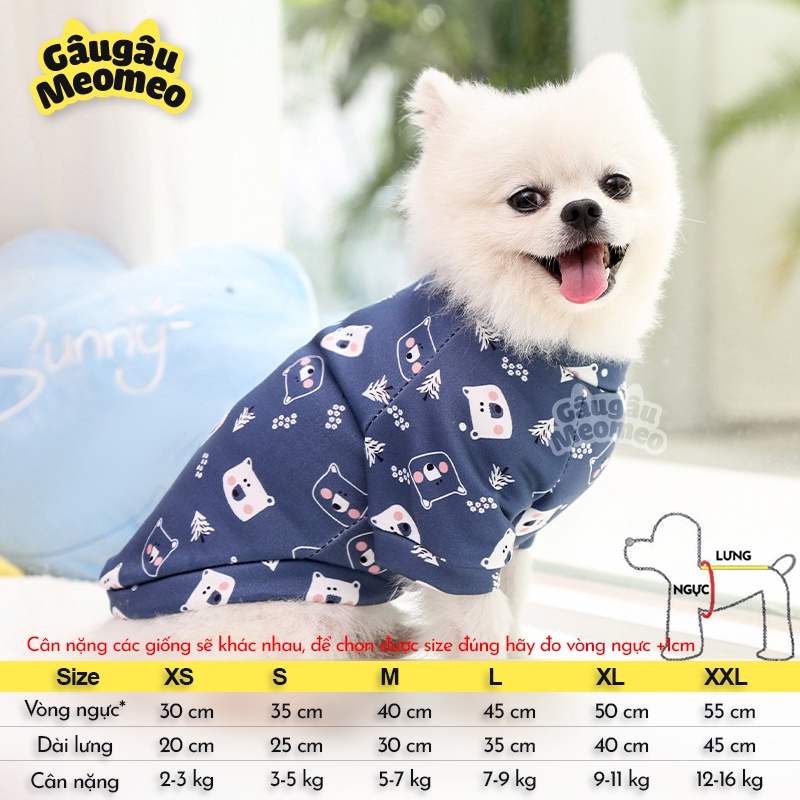 Quần áo chó mèo thu đông vải nỉ