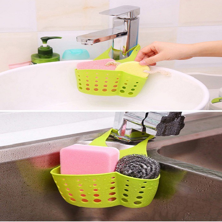Giỏ nhựa dẻo đựng đồ ở bồn rửa bát - Giỏ nhựa đa năng