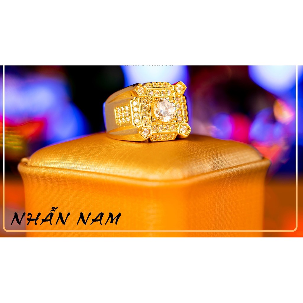 [ Nhẫn Nam Đẹp] Nhẫn Nam Mạ Vàng 24K - Bao đổi trả - Bao hoàn hàng