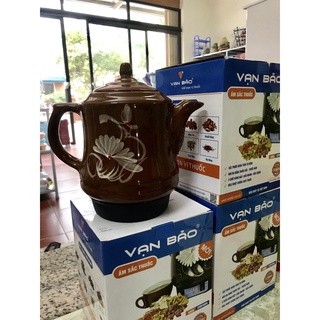 Ấm sắc thuốc bắc bằng điện 3.2L Vạn Bảo. Ấm sắc thuốc gốm Bát Tràng chính hãng