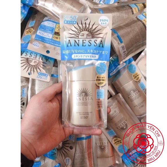 [Hàng _ Nhật_ Chuẩn]  Kem chống nắng Anessa Perfect UV Sunscreen Skincare Milk 60ml