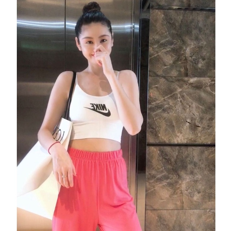 Áo bra nữ tập gym NI.KE 2 dây điều chỉnh được, bra thể thao không gọng sắt free size BRA07