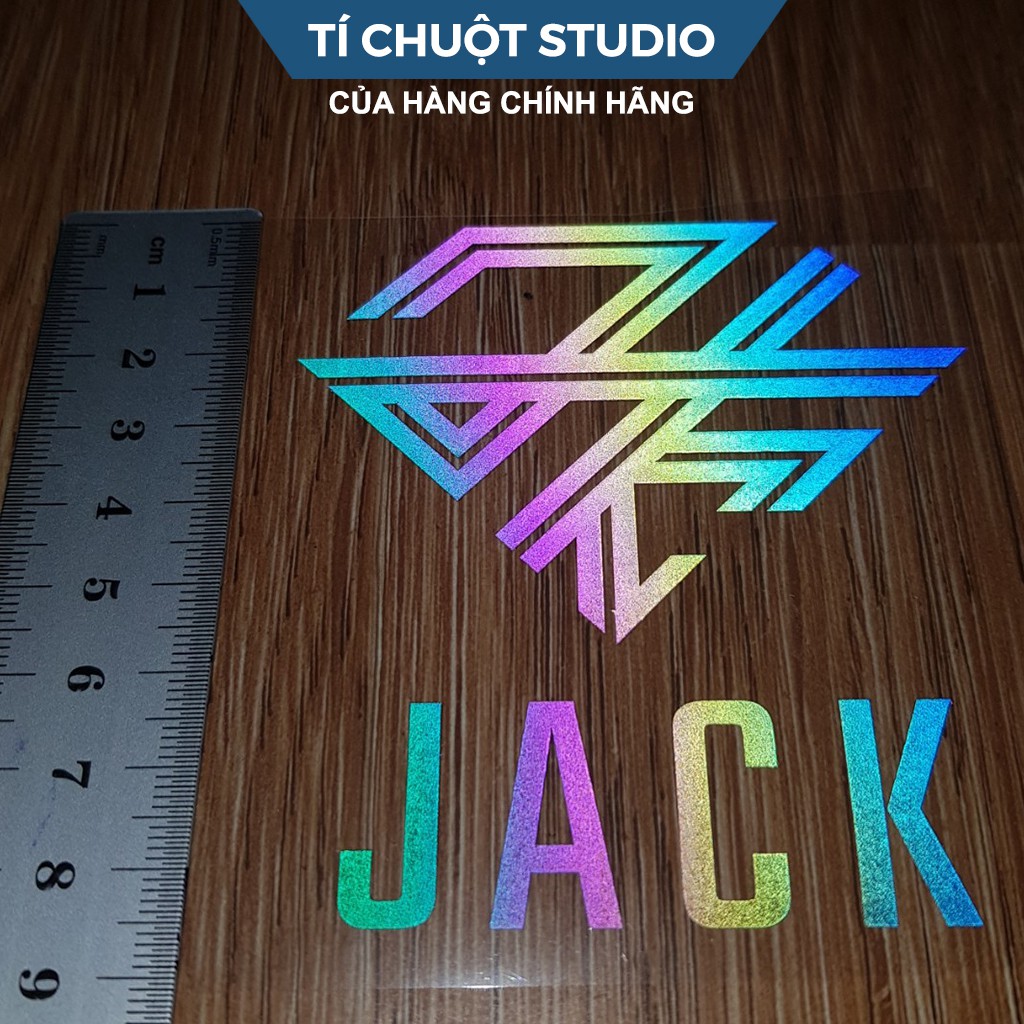 [FREESHIP] Sticker logo JACK (J97), miếng dán decal phản quang 7 màu in áo bao mọi loại vải - Tí Chuột Studio