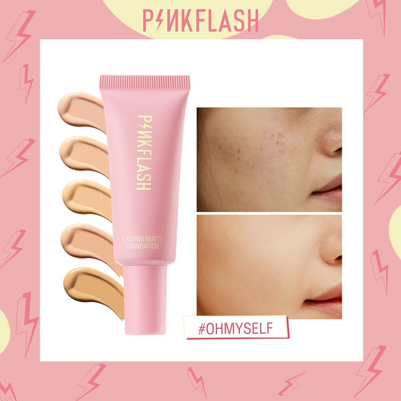 [Hàng mới về] Kem nền PINKFLASH che khuyết điểm hỗ trợ dưỡng ẩm kiềm dầu lâu trôi hiệu quả | BigBuy360 - bigbuy360.vn