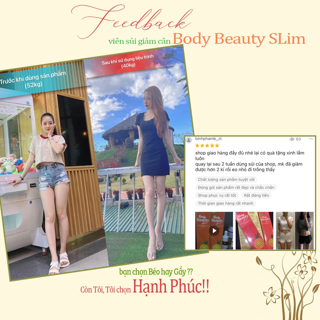 Body Beauty Slim viên sủi giảm cân nhanh cấp tốc detox an toàn chính hãng không phải thuốc giảm cân