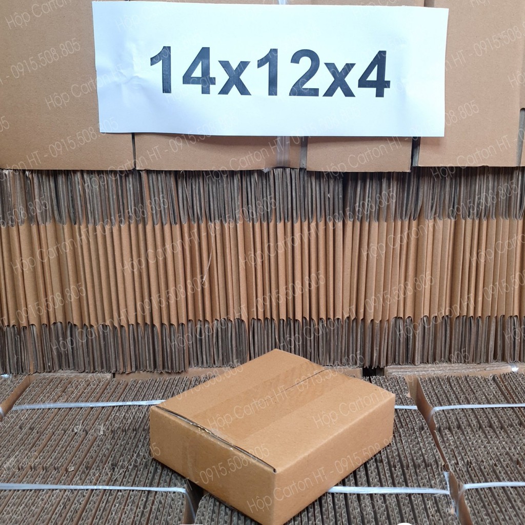 14x12x4 Thùng hộp carton, thùng giấy cod gói hàng