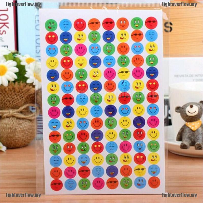 Bộ 10 Miếng Dán Hình Mặt Cười Dùng Làm Phần Thưởng Cho Giáo Viên