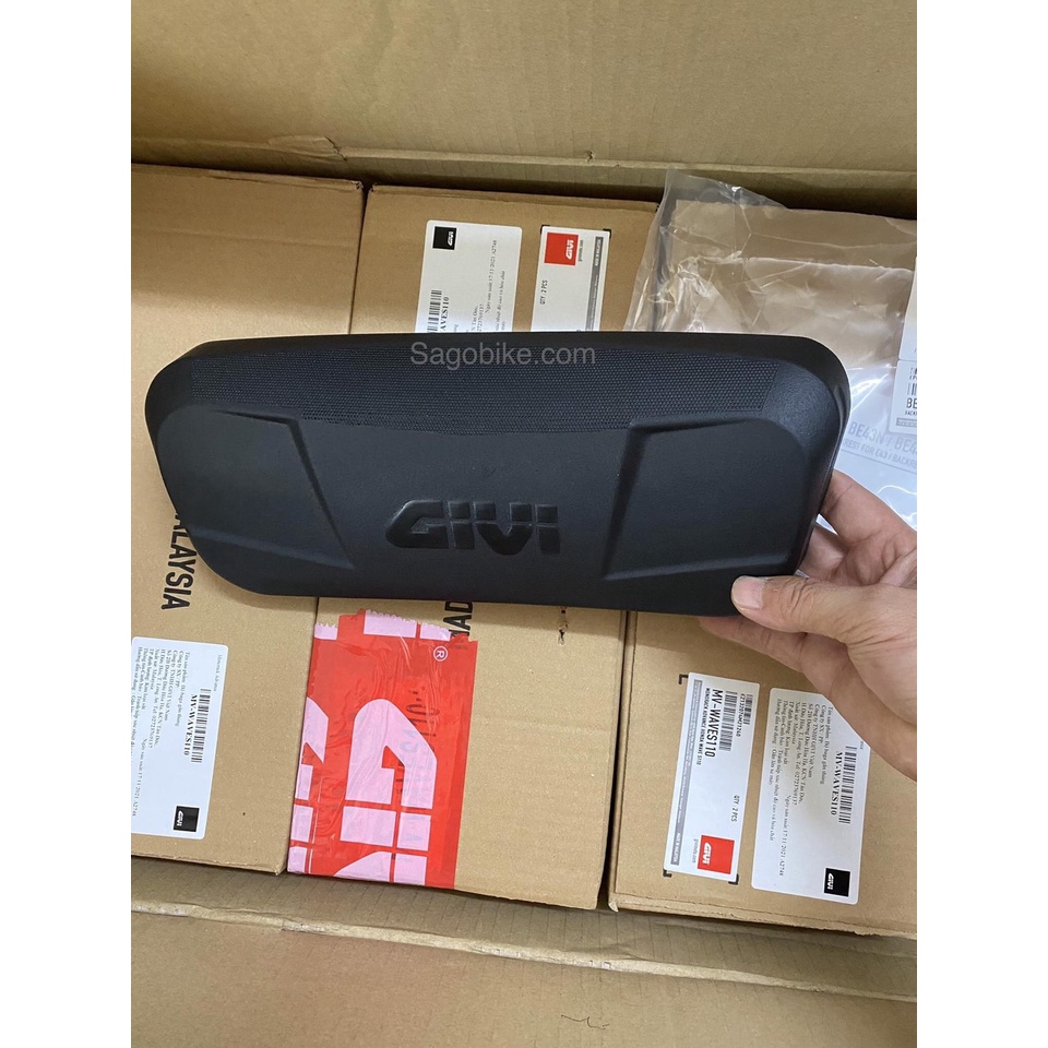 Thùng xe Winner X 2022 thùng Givi E43NTL, tựa lưng BE43N V2, baga HRV Winner X V3, hàng Givi chính hãng, bảo hành 2 năm