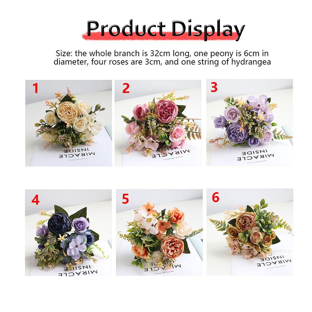 KUNHEV Hoa Mẫu Đơn Giả Bằng Lụa Trang Trí Nhà Cửa / Tiệc Cưới