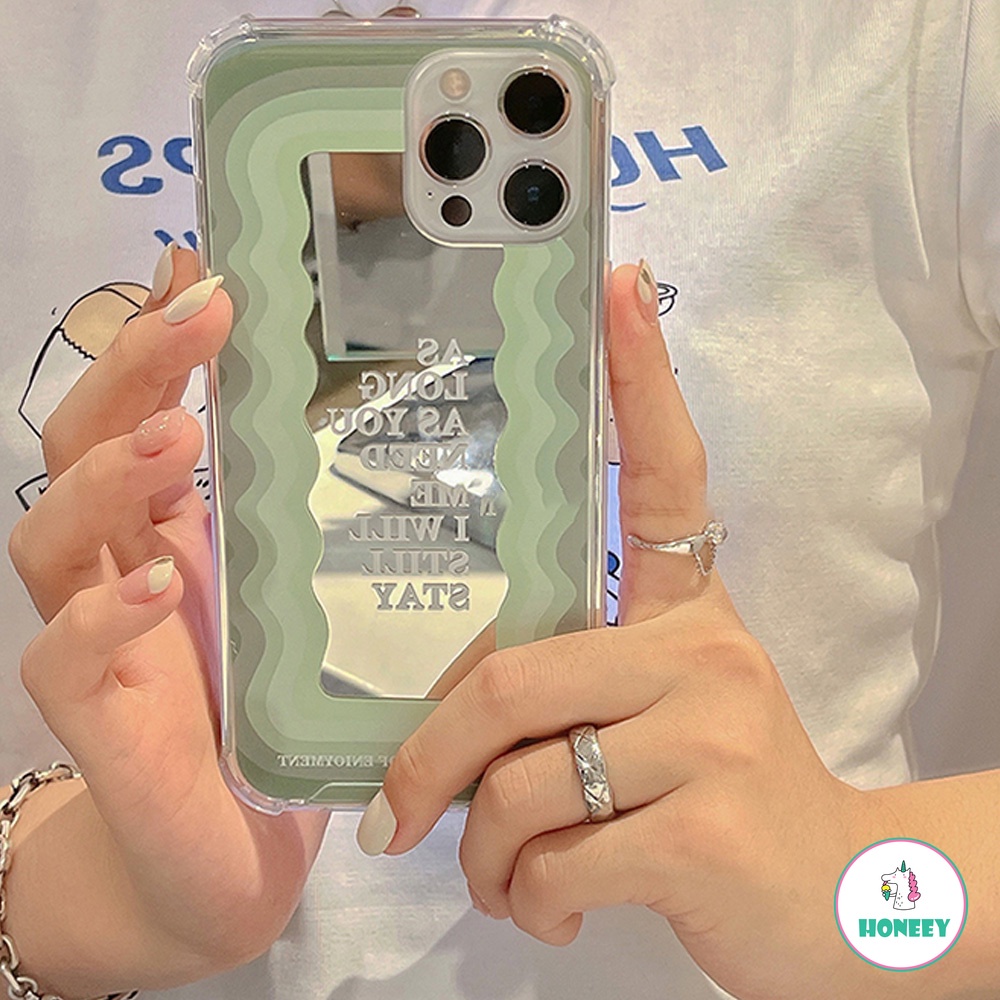 Ốp điện thoại TPU mềm chống rơi mặt gương sóng màu gradient Hàn Quốc cho iPhone 12 11 Pro Max X Xs XR 8 7 Plus | BigBuy360 - bigbuy360.vn