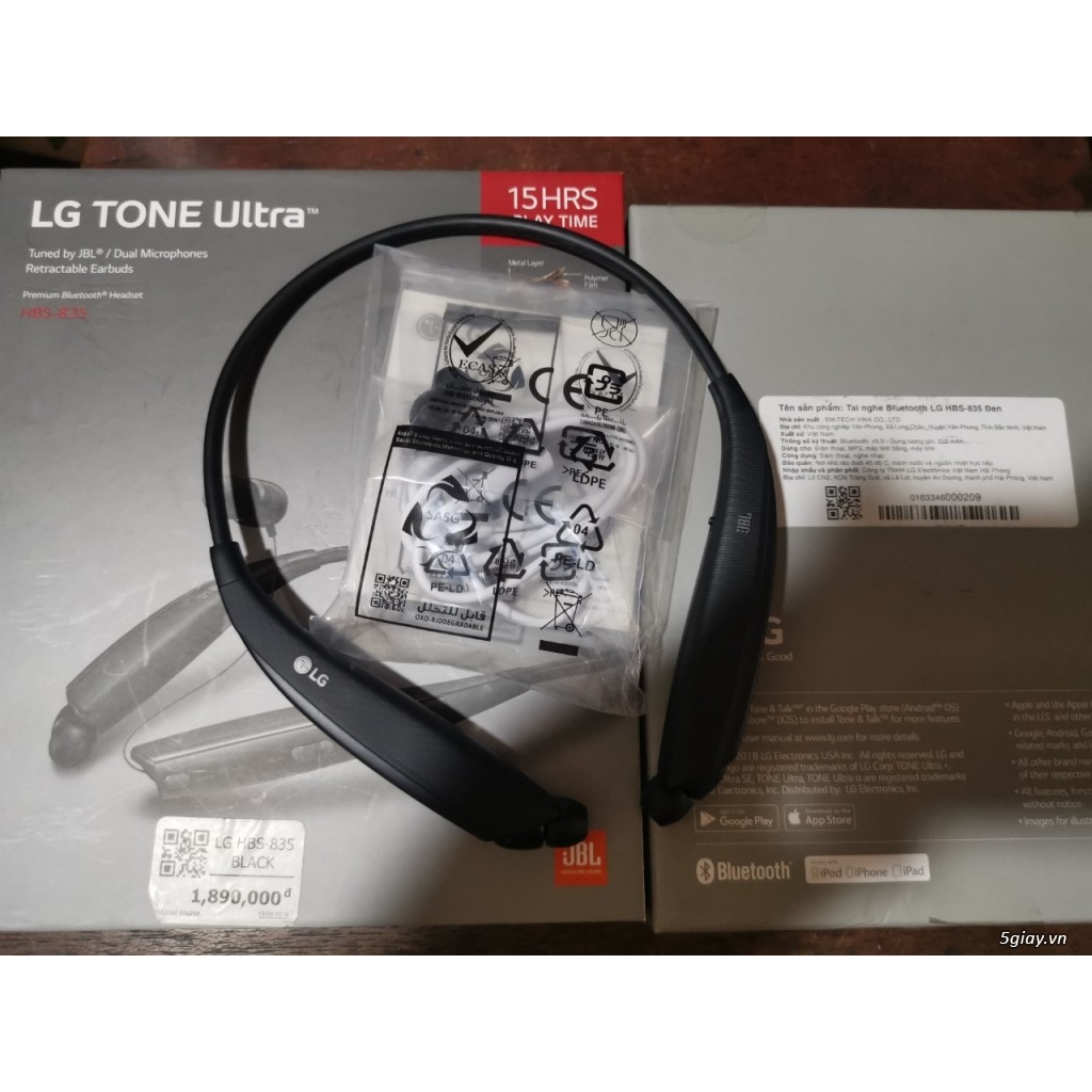 GIÁ SHOCK: Tai nghe Bluetooth chính hãng LG TONE ULTRA HBS 835 🎧🎧🎧📢📢📢