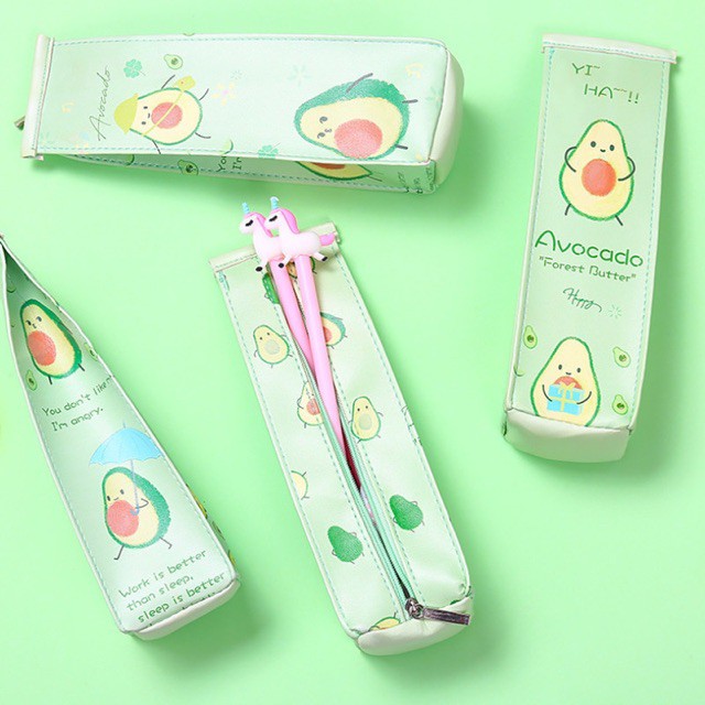 Bóp đựng bút Hộp sữa Bơ xanh Avocado và Báo Hồng Pink Panther Be Tiny