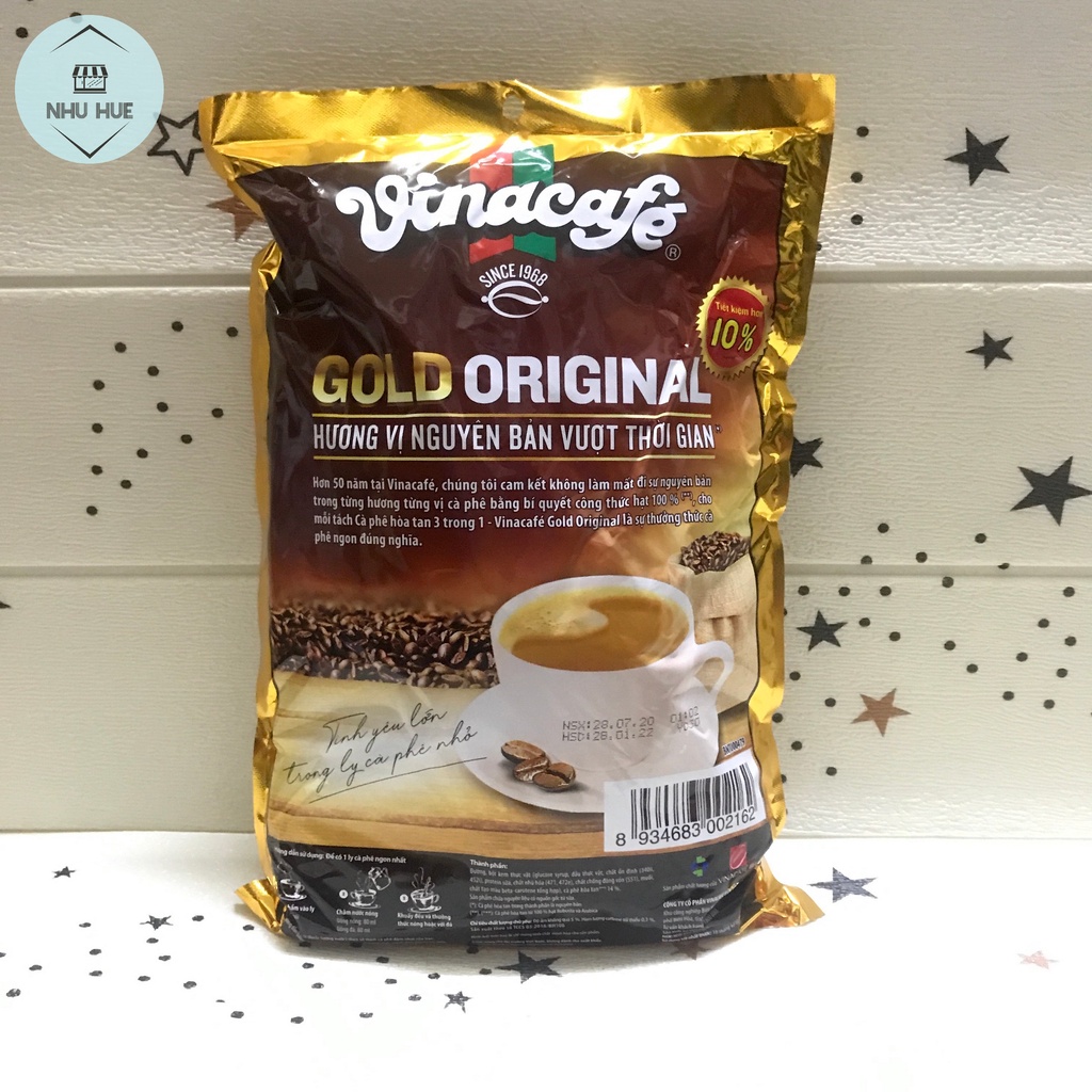 Cà phê VinaCafe Gold Original 3in1 (túi 40 gói x 20g)