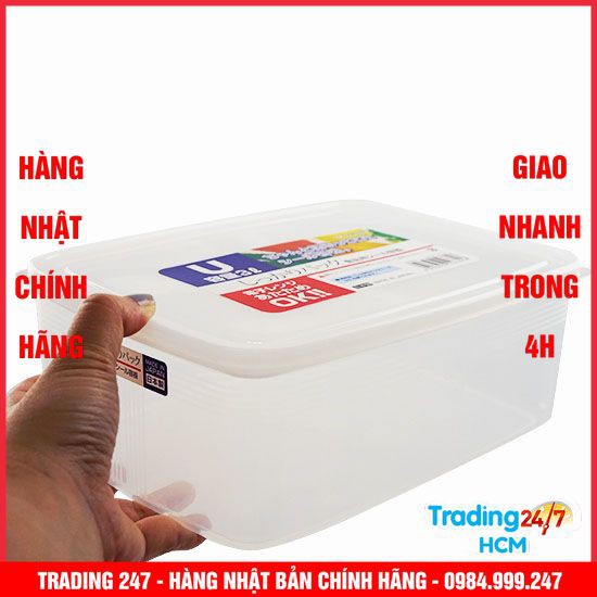 [Giao hàng HCM - 4h ] Hộp đựng thực phẩm 3L cỡ lớn nắp kín dùng cho quán ăn, nhà hàng Nội địa Nhật Bản