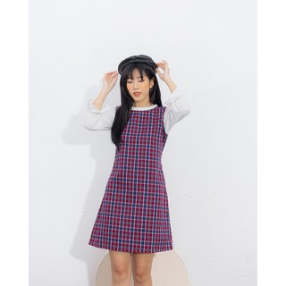 Đầm cổ xếp li phối tay - leo's clothing dk21