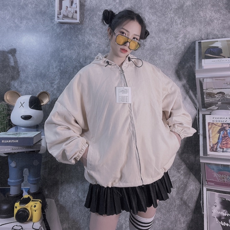 Áo Khoác Nữ Trơn 2 Lớp Dáng Ngắn Vừa Vặn_Tay Cánh Dơi Phồng Unisex_Chất Bố Nhung Mịn Nhập Lớp Lót Vải Dù Xịn Mát_AKDL07