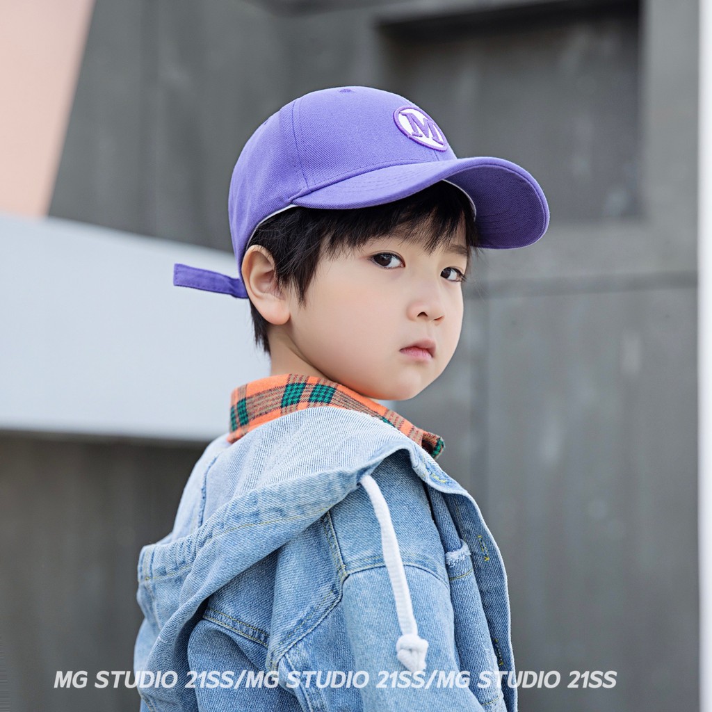 Mũ lưỡi trai cho trẻ em MG STUDIO/KID’S thêu chữ M thời trang
