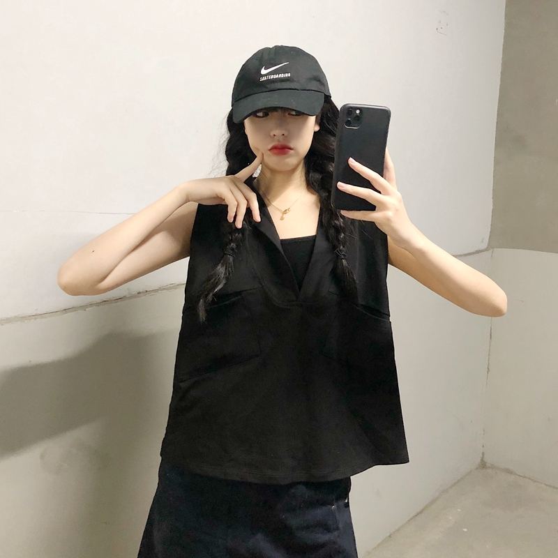 Áo hoodie SUXI sát nách phong cách thể thao năng động cho nữ