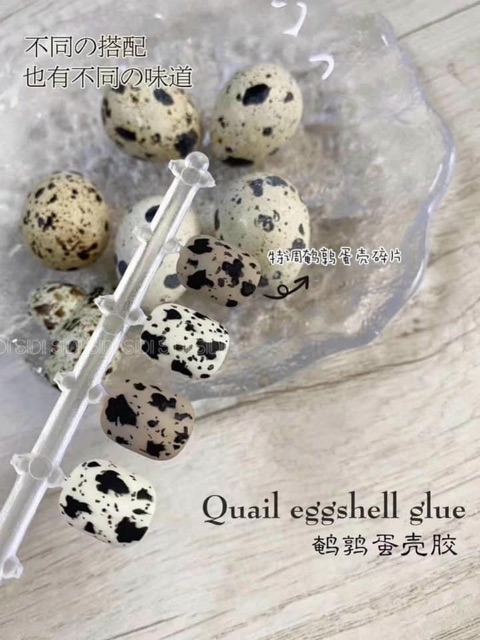 Top trứng cút sơn móng làm nail