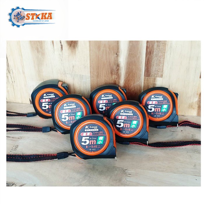 Thước Cuộn Lỗ Ban, Thước Kéo Phong Thủy Kapusi Nhật Bản nhiều kích thước 5 mét, 7,5 mét Nền Trắng, Chữ Sắc Nét