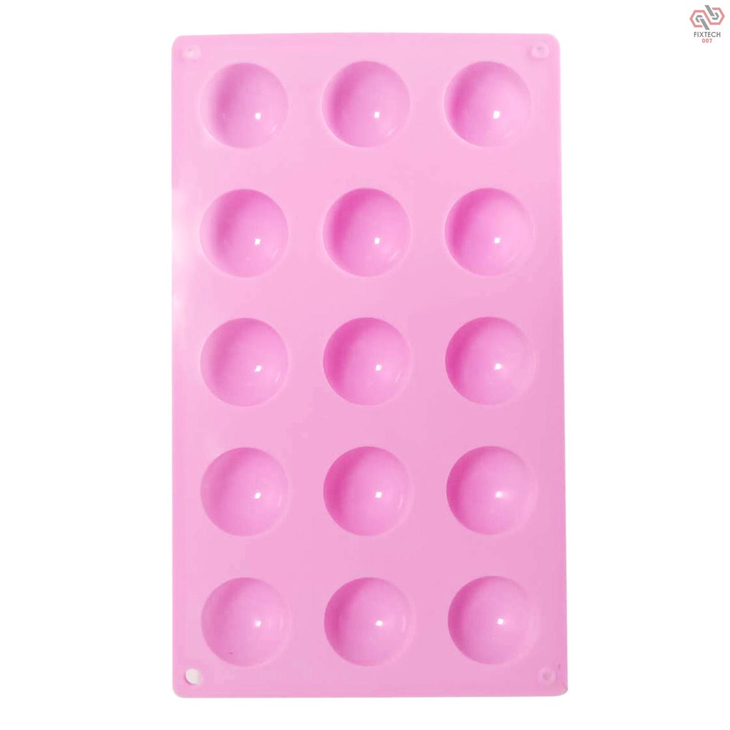 1 Khuôn Silicone Làm Bánh Hình Bán Nguyệt 15 Lỗ Không Dính Diy