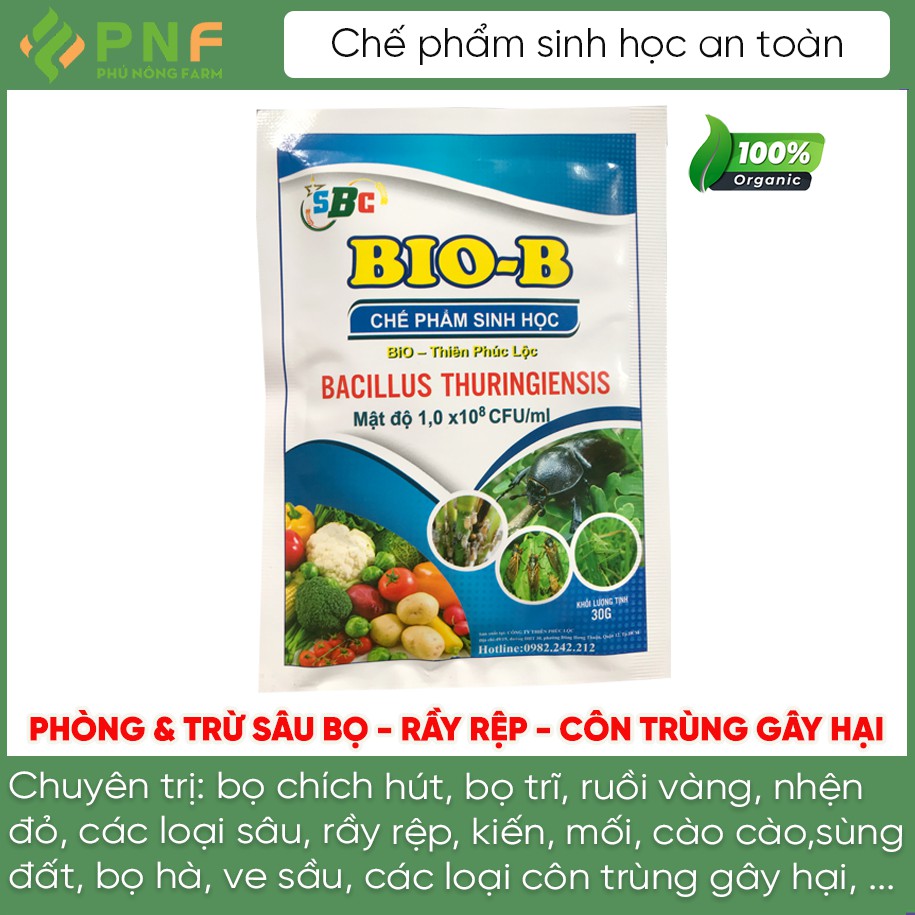 Chế phẩm sinh học đặc trị SÂU RỆP, BỌ CHÍCH HÚT, CÔN TRÙNG hại cây trồng, rau củ quả, cây công nghiệp - Phú Nông farm