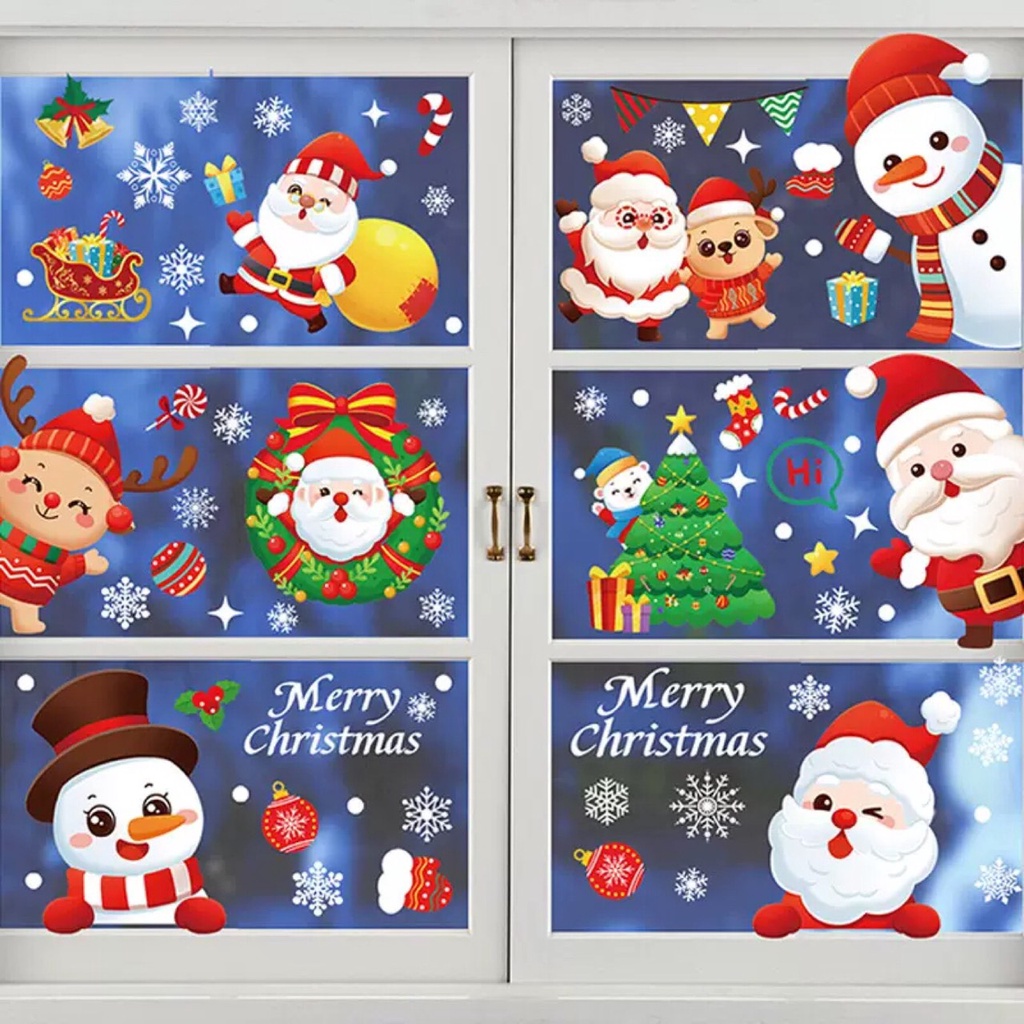 Decal trang trí Noel Hít Tĩnh Điện - Những người bạn động vật vui chơi