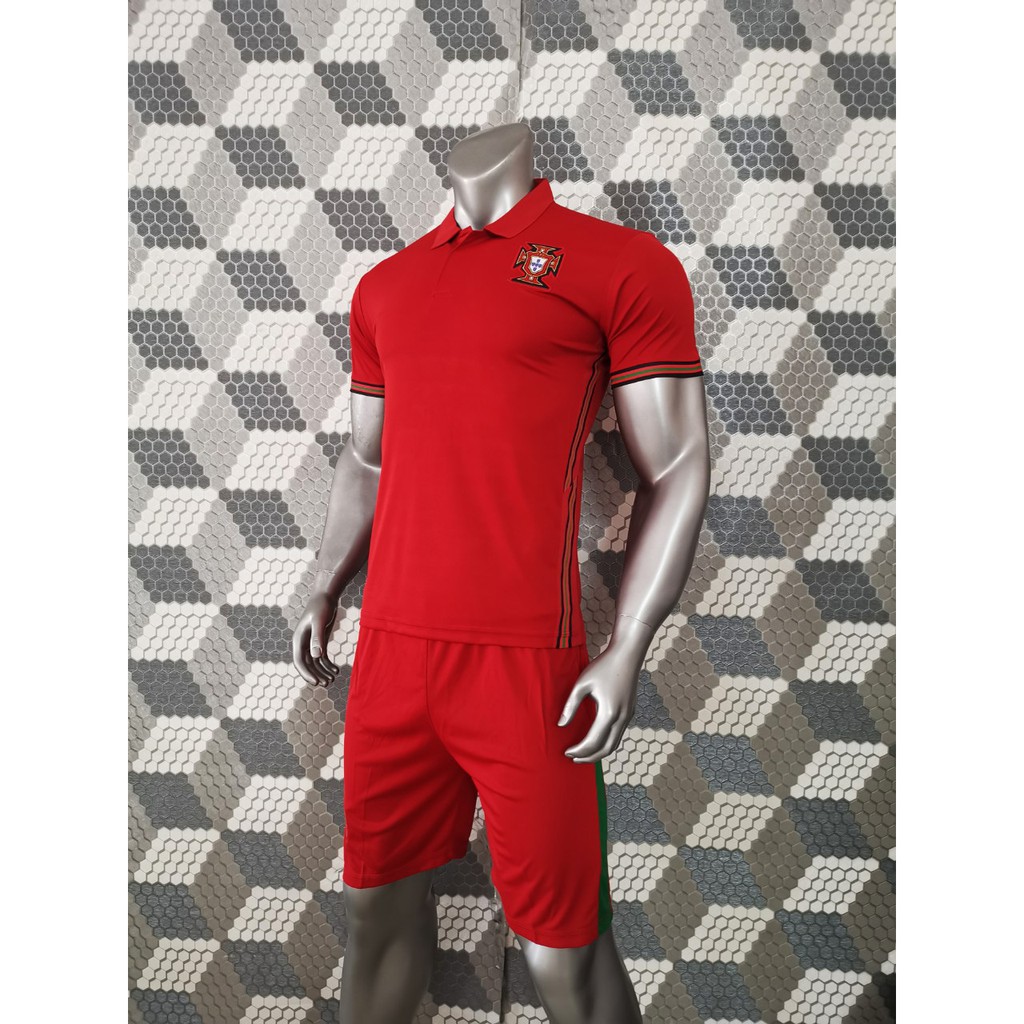Quần áo bóng đá thể thao nam Bồ Đào Nha đỏ Sân nhà 2020