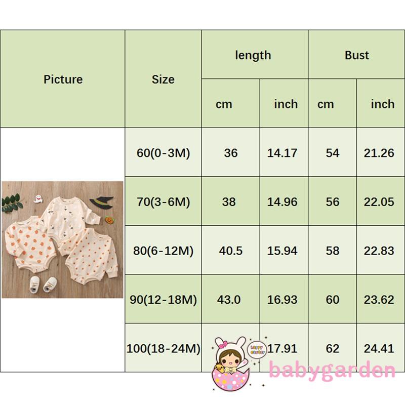 Áo Liền Quần Tay Dài In Hình Ma / Bí Ngô / Bí Ngô / Đèn Lồng Cho Bé 0-24 Tháng Tuổi