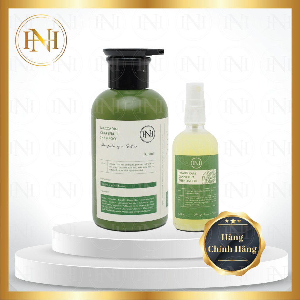 Combo Dầu gội - Xịt dầu bưởi Maccadin Nga Hoàng