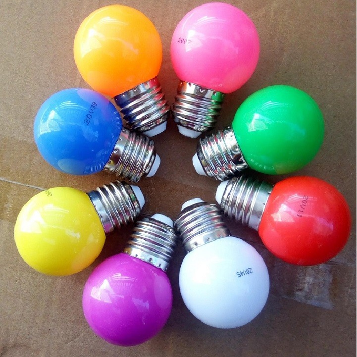 Bóng đèn Led trái chanh 1W Rạng Đông A45 trang trí màu đỏ, vàng, xanh lá, xanh lam, trắng