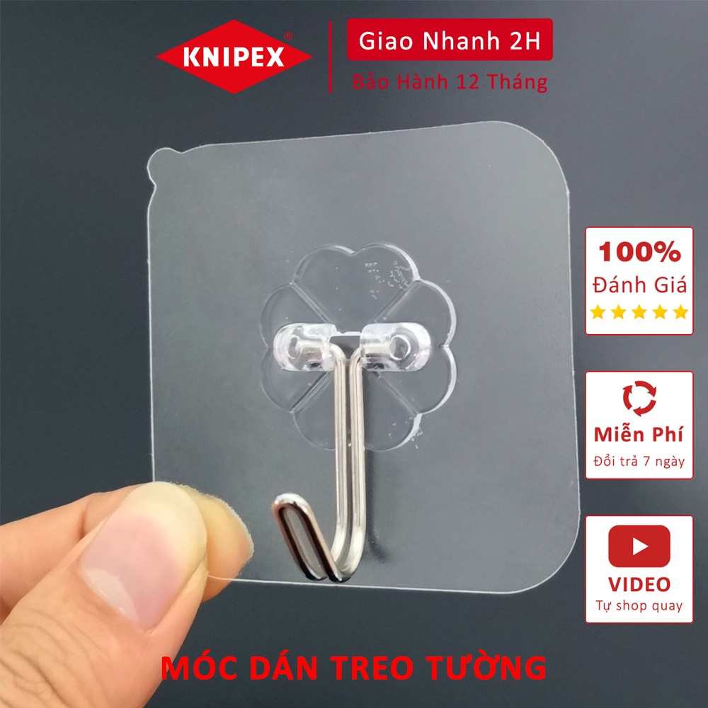 Móc Dán Tường Treo Đồ Trong Suốt - Móc Dính Cường Lực Thần Thánh Siêu Dính Đa Năng-K1722