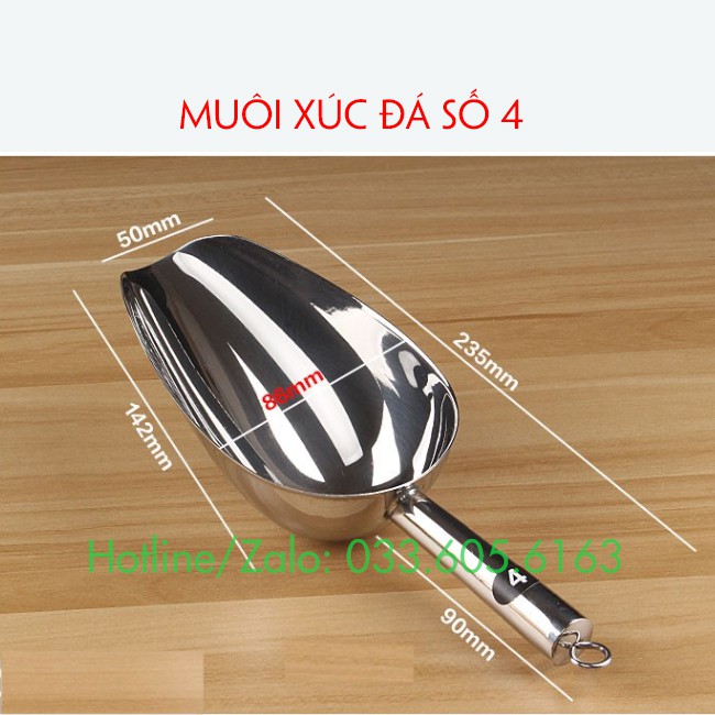 Muỗng xúc đá Inox Số 3 - Số 4 xúc các loại hạt chất lượng đỉnh cao - Dụng cụ xúc đá TV