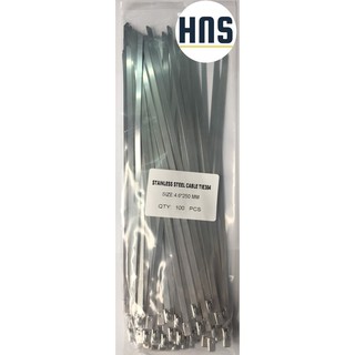 Dây thít inox 304 dài 25cm (rộng 4.6 mm x dài 250 mm) gói 100 sợi