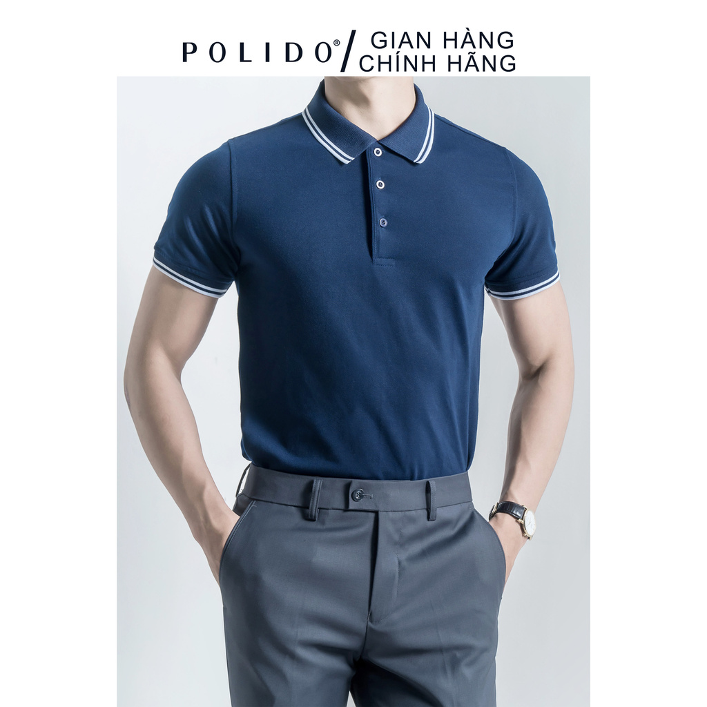 Áo Polo Tay Thêu Chữ CEFFYLO Vải Cotton Co Giãn 4 Màu Phong Cách | BigBuy360 - bigbuy360.vn