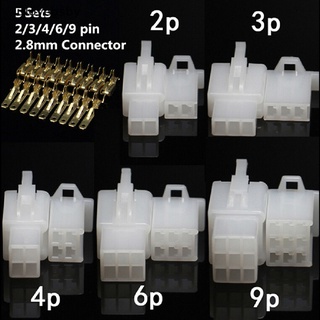 5 bộ đầu nối dây điện cho xe hơi 2.8mm 2 3 4 6 9 pin